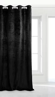 Czarna Zasłona Welurowa 140x250 Velvet Soft
