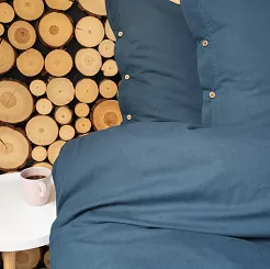 Pościel Bawełna Denim Pure /220/ Z Ozdobnymi Guzikami