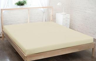 Prześcieradło jersey z gumką 120x200 ekri