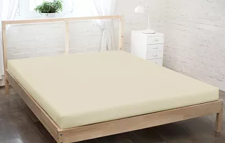 Prześcieradło jersey z gumką 120x200 ekri
