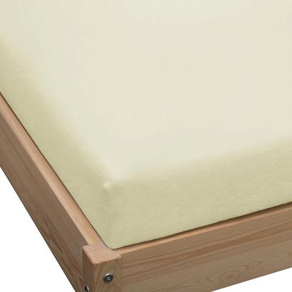 Prześcieradło jersey z gumką 120x200 ekri