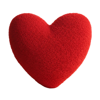 Poduszka dekoracyjna świąteczna z bukli 44x35 Czerwone Serce
