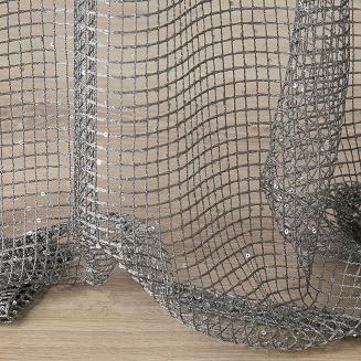 Firana gotowa na taśmie BONITA 140x270 Eurofirany szary/srebrny