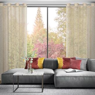 Firana gotowa na przelotkach NELI 140x250 Eurofirany beżowy