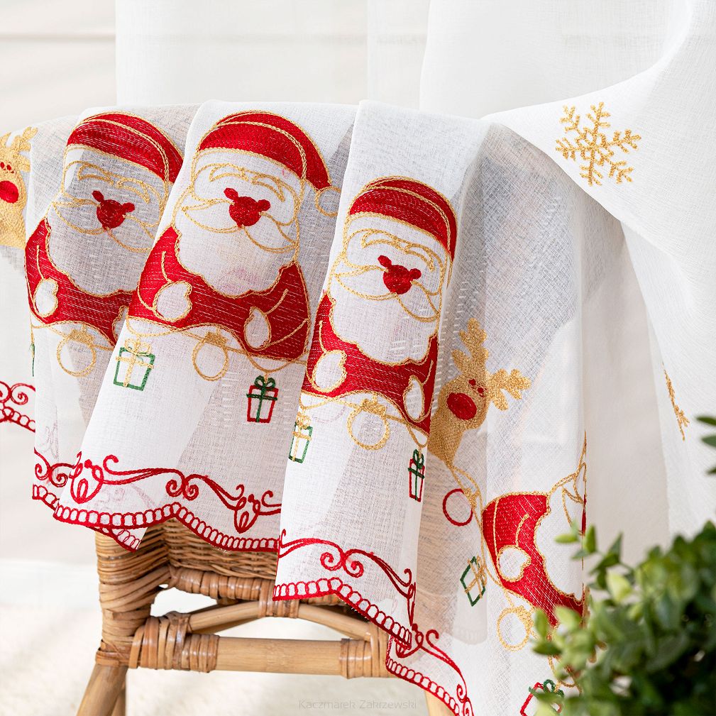 NOELLE Firana gotowa na przelotkach szer.140cm x wys.250cm kolor 001 biały 626622/FGP/001/140250/1