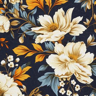 Pościel bawełniana FIORA 160x200 Eurofirany granatowy