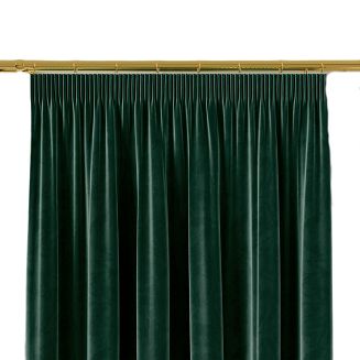 Zasłona gotowa na taśmie VELVI 140x230 szmaragdowa