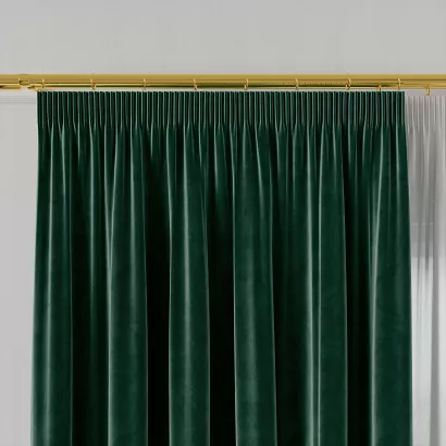 Zasłona gotowa na taśmie VELVI 140x230 szmaragdowa