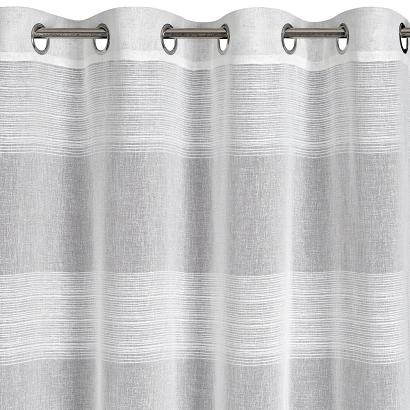 Zasłona gotowa na przelotkach AGATA 140x250 Eurofirany biała w pasy