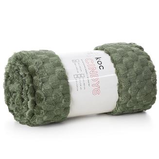 Koc narzuta CINDY6 70x160 Design91 oliwkowy