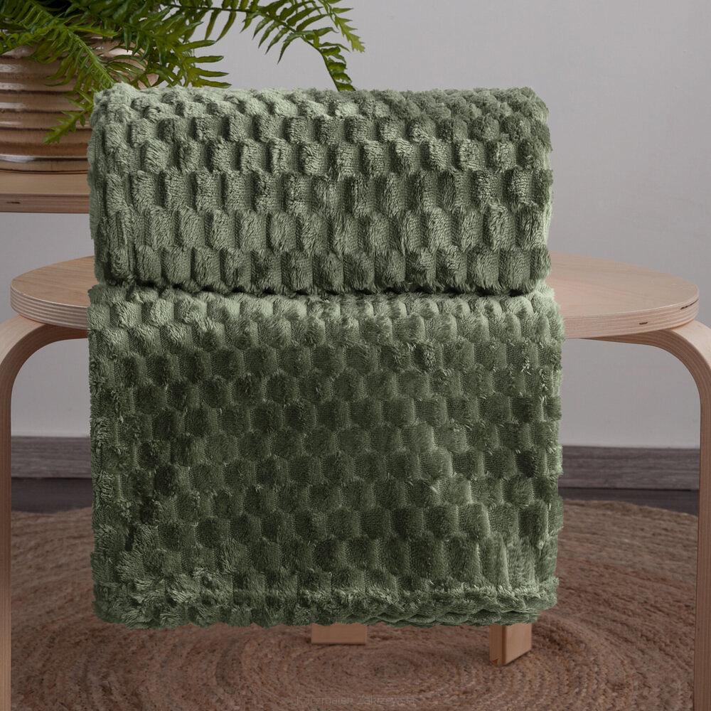 Koc narzuta CINDY6 70x160 Design91 oliwkowy