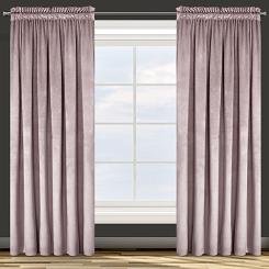 Zasłona gotowa na taśmie ROSA 135x300 Eurofirany pudrowa