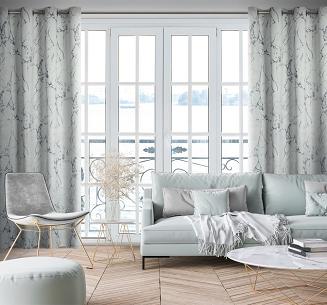 Zasłona gotowa na przelotkach WERA 140x250 Eurofirany jasnoszary