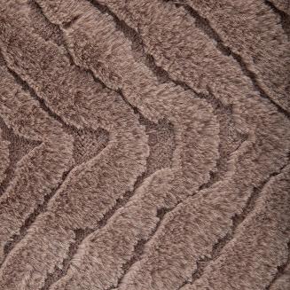 Poszewka dekoracyjna KATE 45x45 Eurofirany ciemnobeżowa futrzana puszysta z efektem 3D