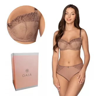 Biustonosz GAIA Semi-Soft Elena 1107 półusztywniany brązowy (mokka)