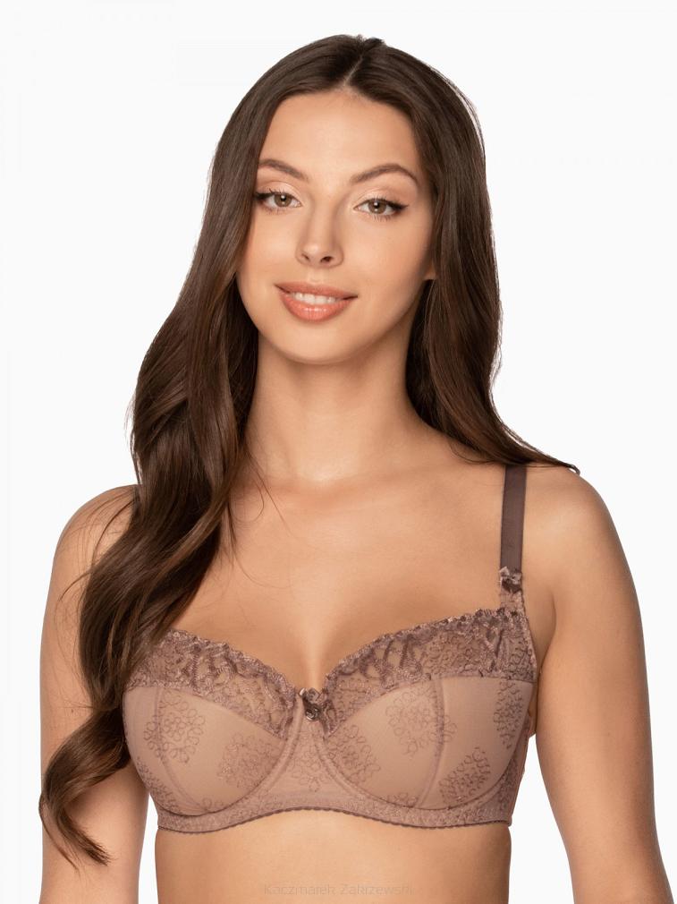 Biustonosz GAIA Semi-Soft Elena 1107 półusztywniany brązowy (mokka)