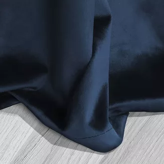 Granatowa Zasłona Welurowa Z Kryształkami Na Taśmie 140x270 Shiny