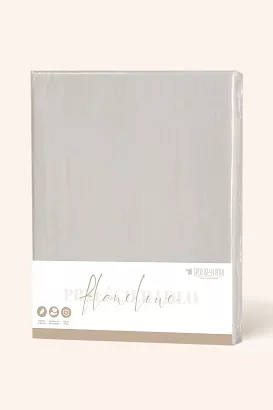 Prześcieradło flanelowe bez gumki 140x200 taupe