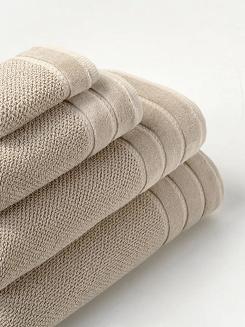Ręcznik bawełniany o ryżowej strukturze Loren 30x30 beżowy