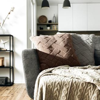 Poszewka dekoracyjna CARO 45x45 Design91 beżowy