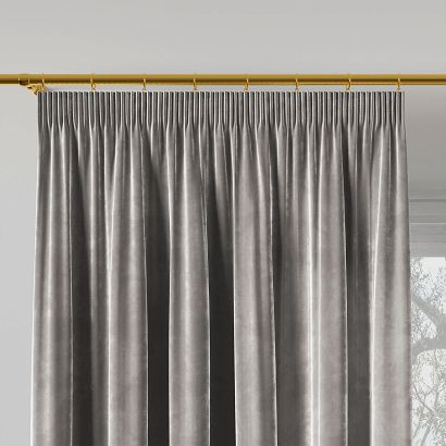 Zasłona gotowa na taśmie VELVI 140x250 jasnoszara