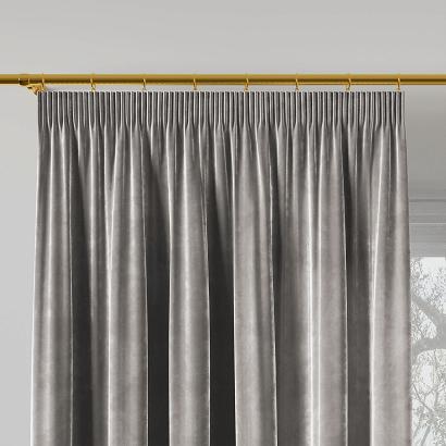 Zasłona gotowa na taśmie VELVI 140x250 jasnoszara