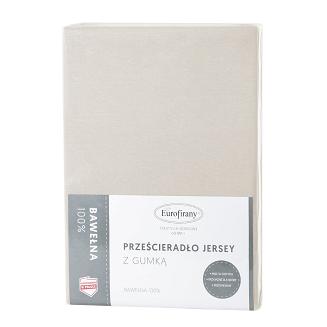 Prześcieradło jersey z gumką  120x200 Eurofirany jasnoszary