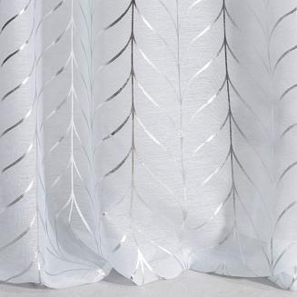 Firana gotowa na przelotkach BIRAY 140x250 Eurofirany biały/srebrny