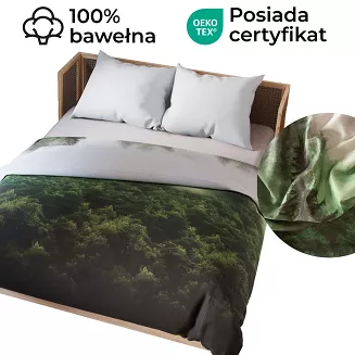 FOREST Komplet pościeli z bawełny satynowej 220x200cm 100089/SAT/000/220200/1