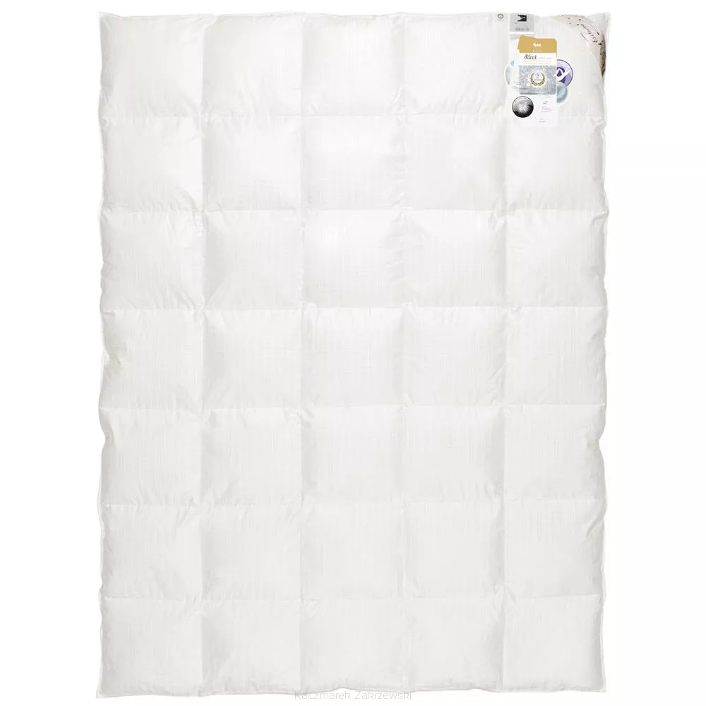 Kołdra puchowa CAŁOROCZNA 220x240 SILVER kremowa 90% puch