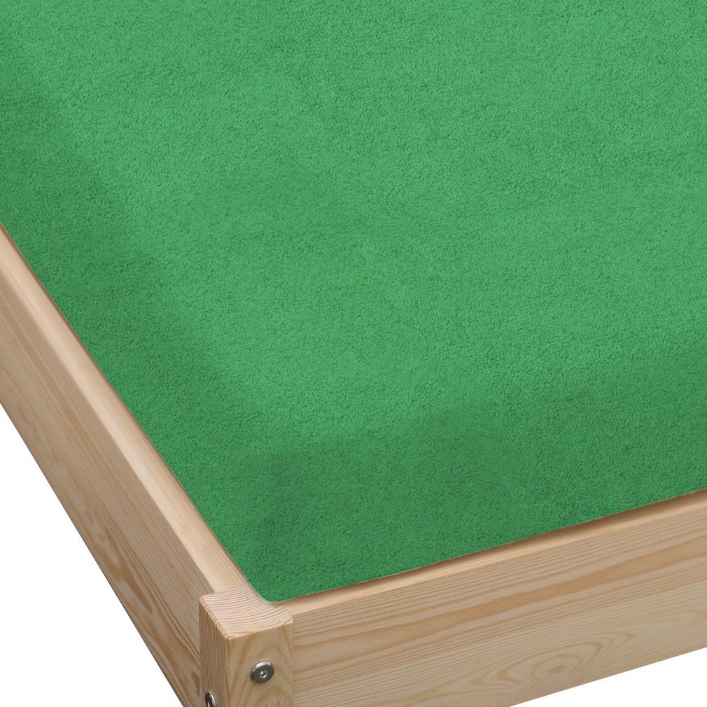 Prześcieradło frotte z gumką 200x220 zielony GRUBE