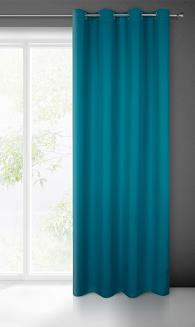 Zasłona gotowa na przelotkach LOGAN 140x250 Eurofirany morski