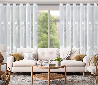 Firana gotowa na przelotkach SANDI 350x250 Eurofirany biały