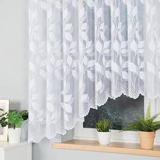 Firanka żakardowa gotowa na żabki MARTA 420x160 biała