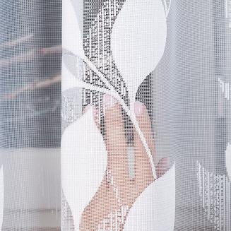 Firanka żakardowa gotowa na żabki MARTA 420x160 biała