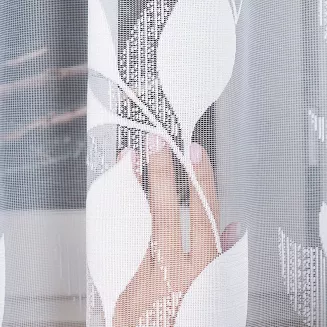 Firanka żakardowa gotowa na żabki MARTA 420x160 biała