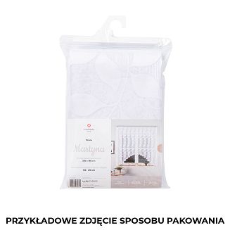 Firanka żakardowa gotowa na żabki MARTA 420x160 biała