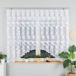 Firanka żakardowa gotowa na żabki MARTA 420x160 biała