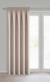 Zasłona gotowa na taśmie LEYA 140x270 Eurofirany beżowy