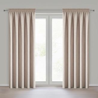 Zasłona gotowa na taśmie LEYA 140x270 Eurofirany beżowy