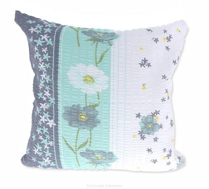 Poszewka z kory 40x40 biała szara błękitna polne kwiaty