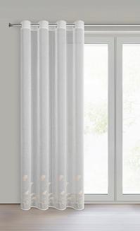 Firana gotowa na przelotkach TASHA 140x250 Eurofirany biały