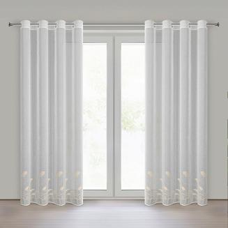 Firana gotowa na przelotkach TASHA 140x250 Eurofirany biały