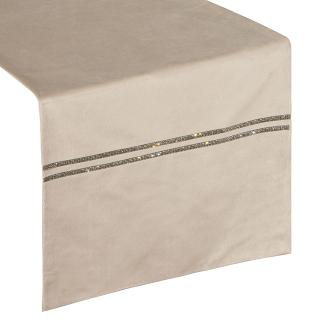 Obrus dekoracyjny GLEN 35x180 Eurofirany kremowy