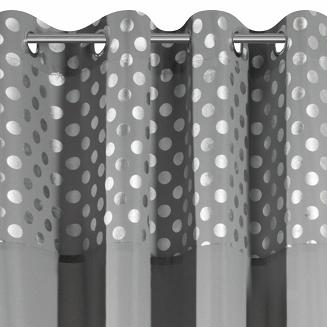 Zasłona gotowa na przelotkach DOTTY 140x250 Eurofirany szary
