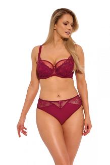 Biustonosz z koronką Semi-Soft Evy 1275 półusztywniany malinowy