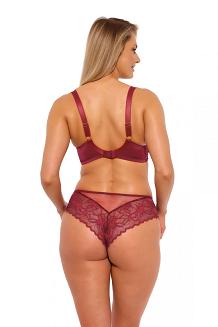 Biustonosz z koronką Semi-Soft Evy 1275 półusztywniany malinowy