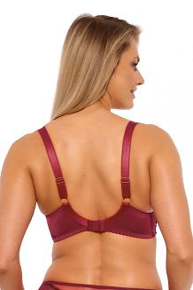 Biustonosz z koronką Semi-Soft Evy 1275 półusztywniany malinowy