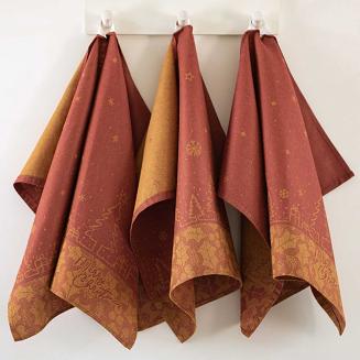 Komplet ścierek kuchennych świąteczny ZWOLTEX Merry Christmas czerwony