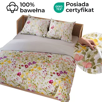 FLORINA Komplet pościeli z bawełny satynowej 220x200cm 100095/SAT/000/220200/1